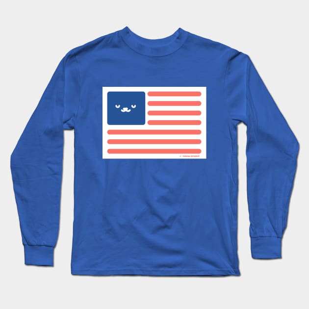 Cat Flag Long Sleeve T-Shirt by meowproject